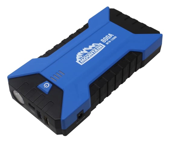 Compact jump starter 800 amp, 12-volt, 12,000mAh